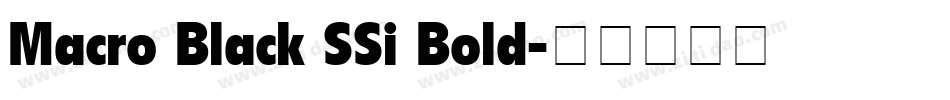 Macro Black SSi Bold字体转换